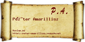 Péter Amarillisz névjegykártya