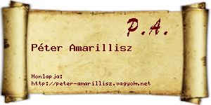Péter Amarillisz névjegykártya