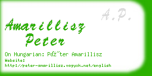amarillisz peter business card